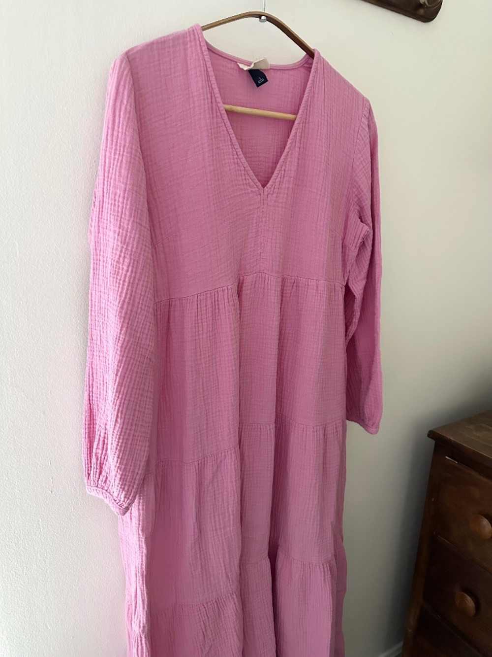Flowy Tiered Pink Maxi Dress
